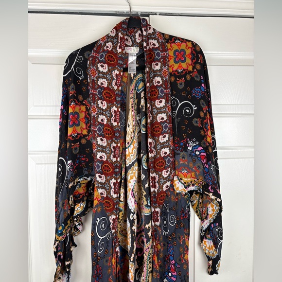 Free People Marley Mixed Print Little Wing Boho Kimono One size - Picture 8 of 9